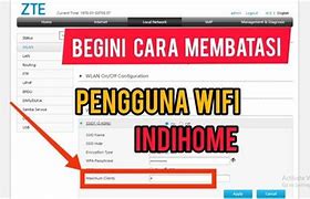 Cara Membatasi Pengguna Wifi Indihome Zte 2024